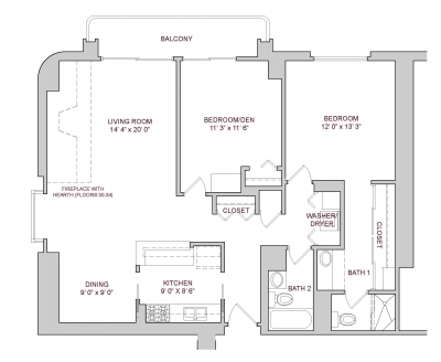 Two Bedroom Plan C
