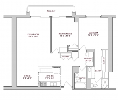 Two Bedroom Plan D